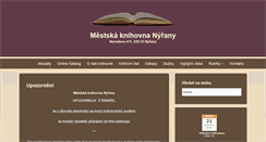 Desktop Screenshot of knihovna.nyrany.cz