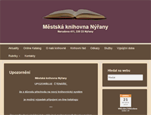 Tablet Screenshot of knihovna.nyrany.cz